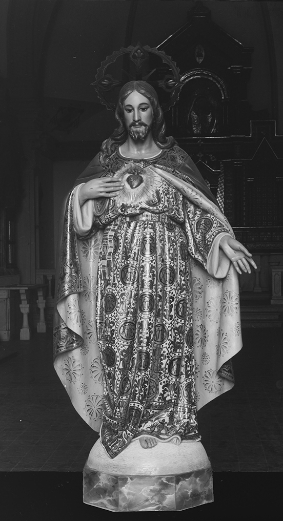 Corazón de Jesús en madera para el Convento de los Padres Agustinos Recoletos de Monachil