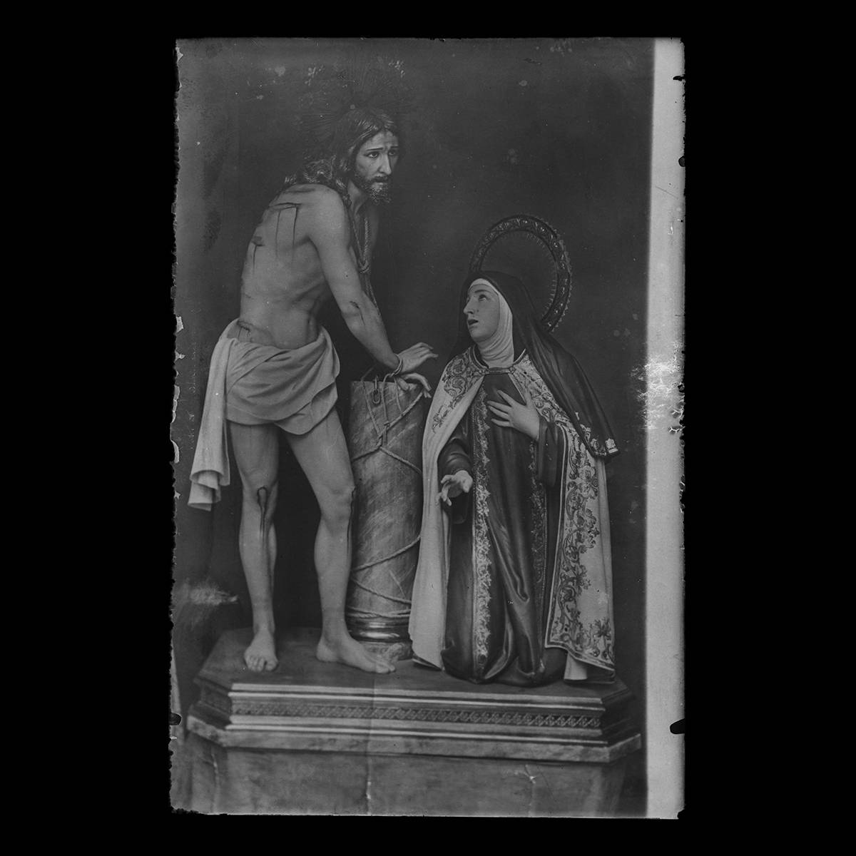 Señor atado a la columna y Dolorosa